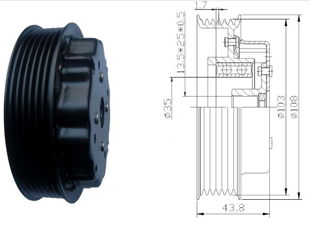 Car AC System Compressor Parts Clutch for Benz 8120030