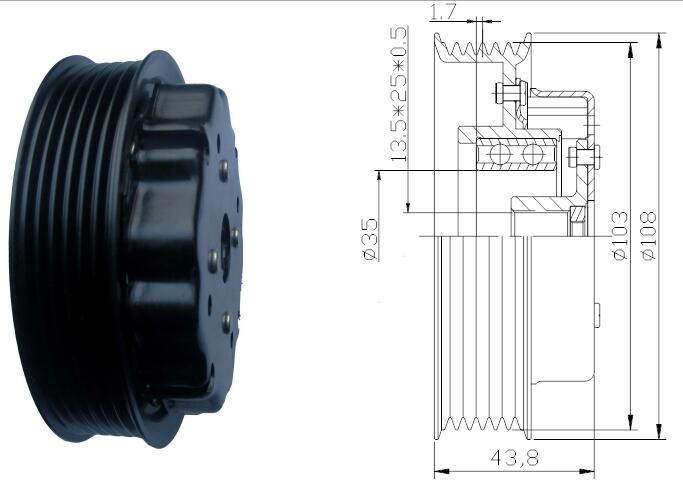 Car AC System Compressor Parts Clutch for Benz 8120030