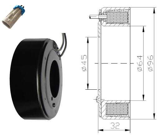 Auto Clima Components Compressor Coil for Volvo 802315